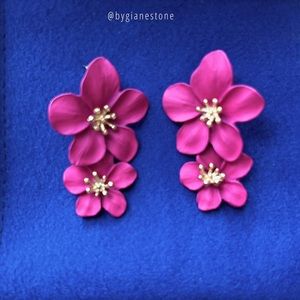 Flowers Earrings | Fucsia color | Tropical